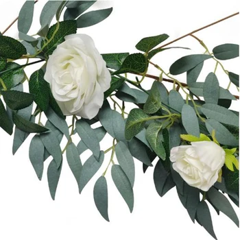 

Decoration Artificial eucalyptus garland Ornament Rose Hanging Vine Wedding