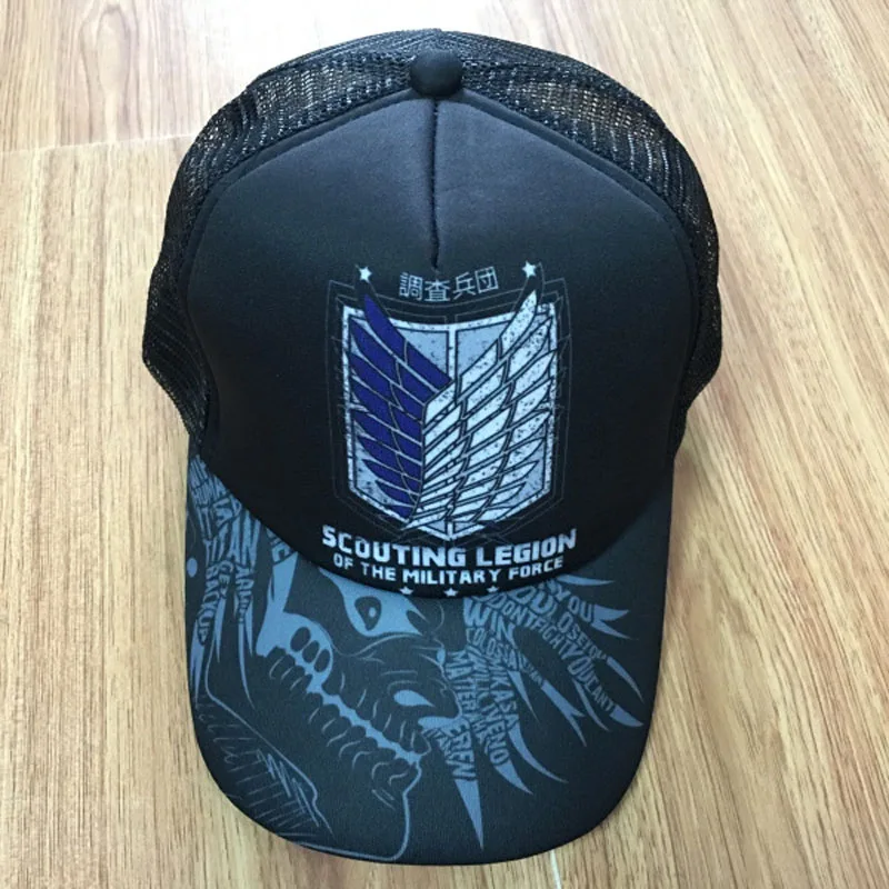 Японская аниме атака на Титанов Survey Corps Бейсбольная Кепка Snapback Trucker Mesh Hat|Мужские