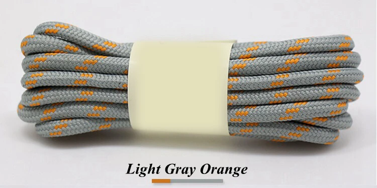 Durable Outdoor Sport Shoelaces - Round, Non-Slip, Multiple Lengths & Colors