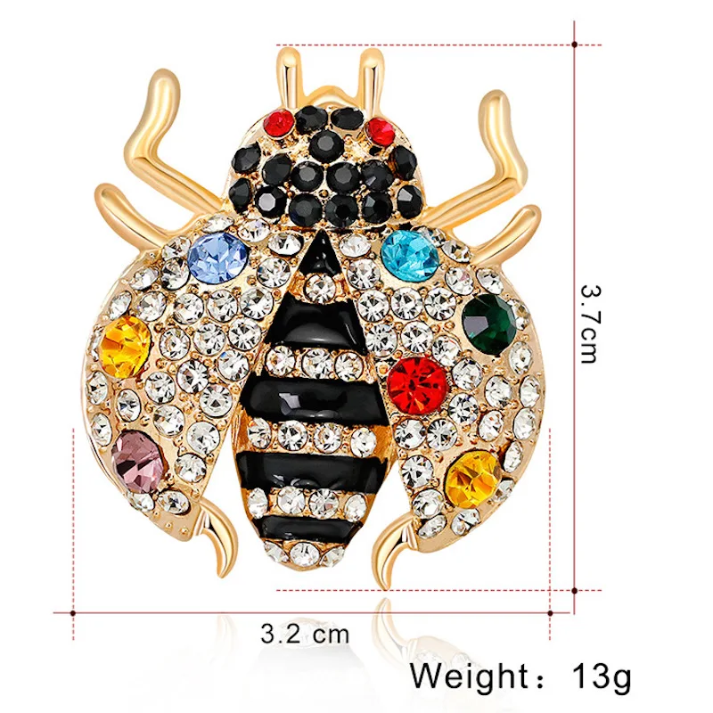 3 Pz/Lotto Fashion Coccinella Cartoon Animal Smalto Spille Donna Uomo Matrimoni Spilla Spille Miglior Regalo Di Natale