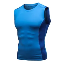 Мужской Быстросохнущий жилет для бега Мужской крутой без рукавов компрессионный для улицы занятий спортом и спортзала фитнес-жилеты футболки майка спортивная одежда