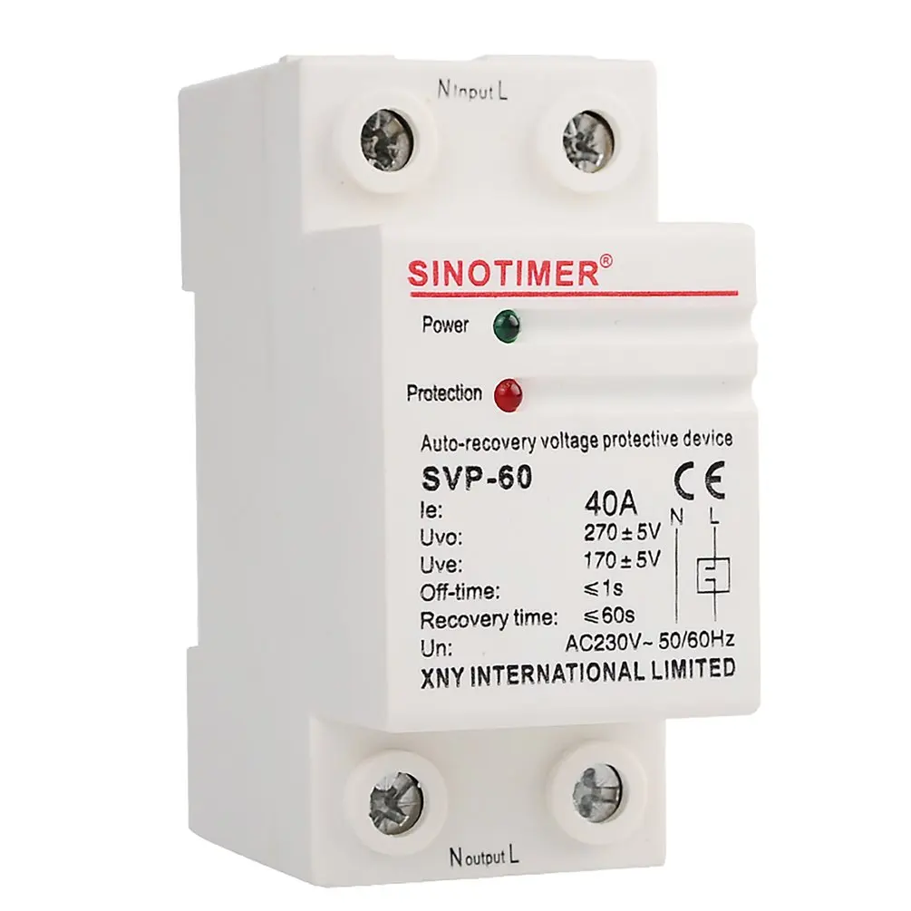 230V AC 40A Circuit Breaker Auto Recovery Voltage Protective Device