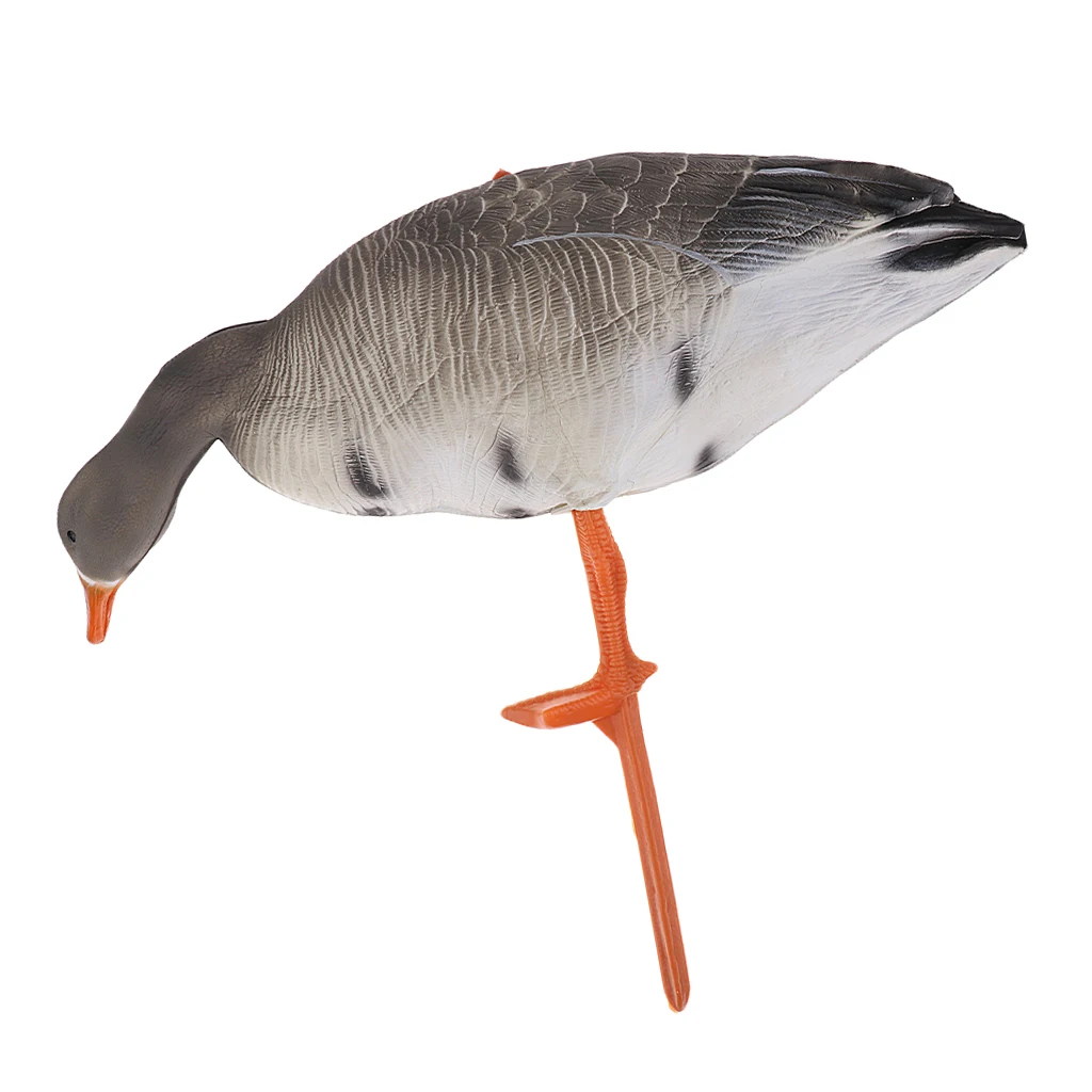Eating Goose Портативный Яркий всего тела Гусь стрельба Охота Манки газон сад двор декорации Охотник зеленая рука шестерни - Цвет: Eating Goose