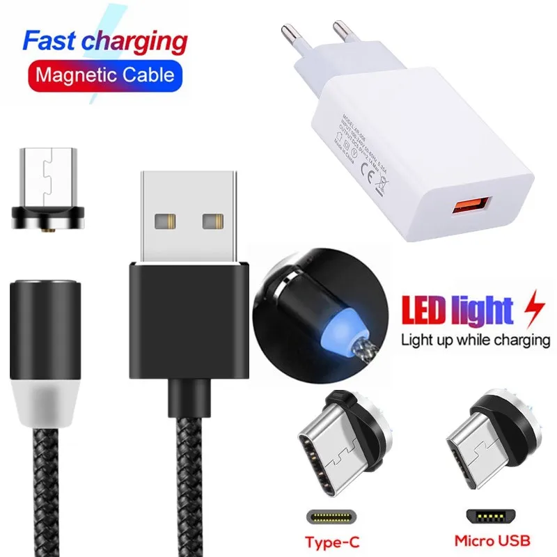 

Type C Micro USB Magnetic USB Cable Fast Charger charging Cable For samsung huawei Y3 Y6 Y5 P8 P9 LITE 2017 P10 PLUS P Smart Z