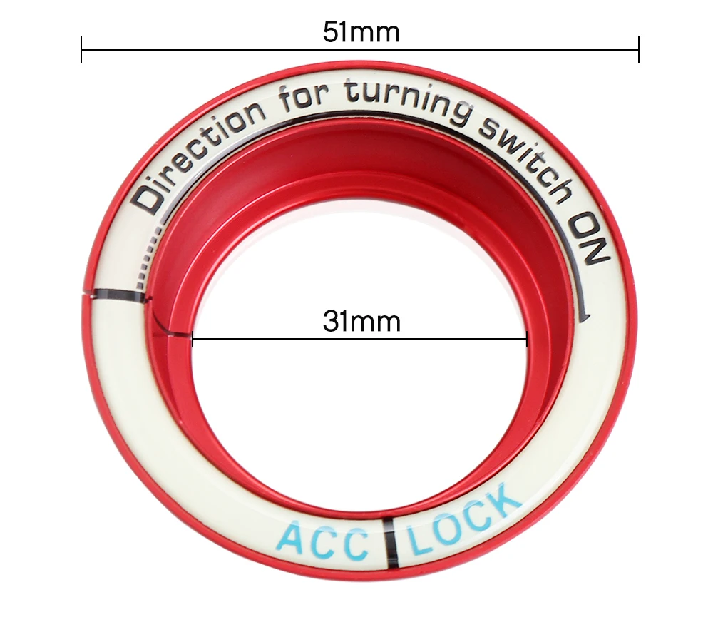 Автомобильный Стайлинг, светящееся автомобильное зажигание Замочная скважина кольцо украшение крышка для Ford Focus 2 3 4 2005- для Focus ST, RS, авто аксессуары