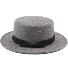 Винтажная Женская и мужская теплая шерстяная фетровая шляпа с широкими полями, унисекс, Трилби, фетровая Ковбойская шапка Gorras