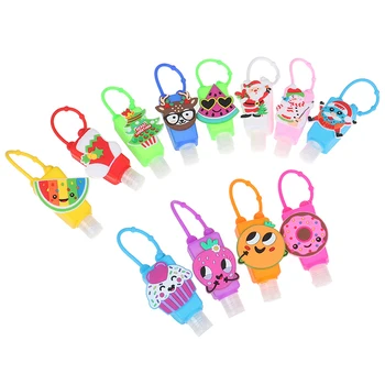 

30ML Mini Embossed Cute Cartoon Silicone Hand Sanitizer Disposable No Clean Detachable Cover Travel Portable Safe Gel
