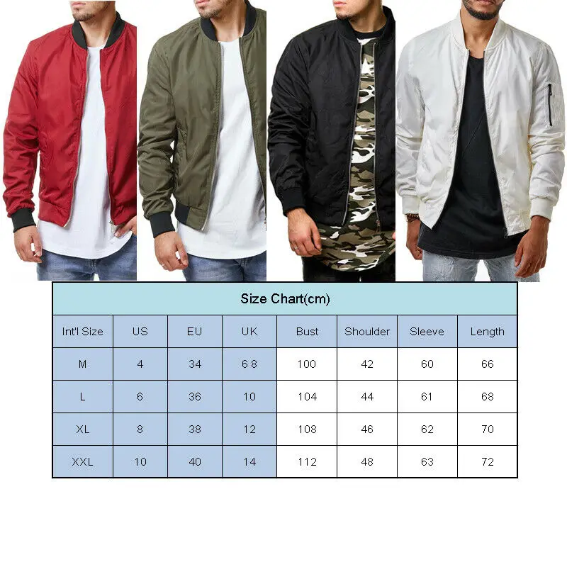 Мужская куртка бомбер для фитнеса Повседневная тонкая однотонная модель 2020 в
