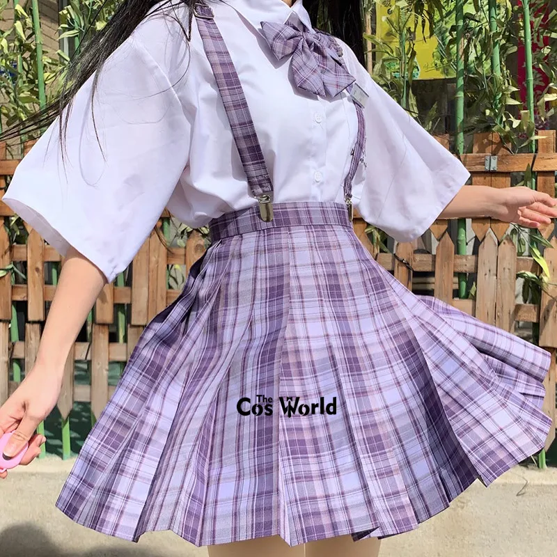 [Виноградная Сода] летние плиссированные юбки с высокой талией для девочек клетчатые юбки женское платье для JK школьная форма Одежда для студентов|Школьная форма|   | АлиЭкспресс