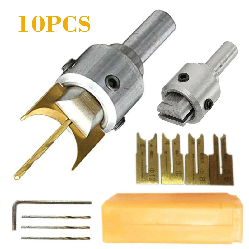 10pcs 6-12mm Beads Drill Tool Pattern Wooden Buddha Bead Maker Beads Drill Bit Milling Cutter Tool for DIY Bracelets Necklaces