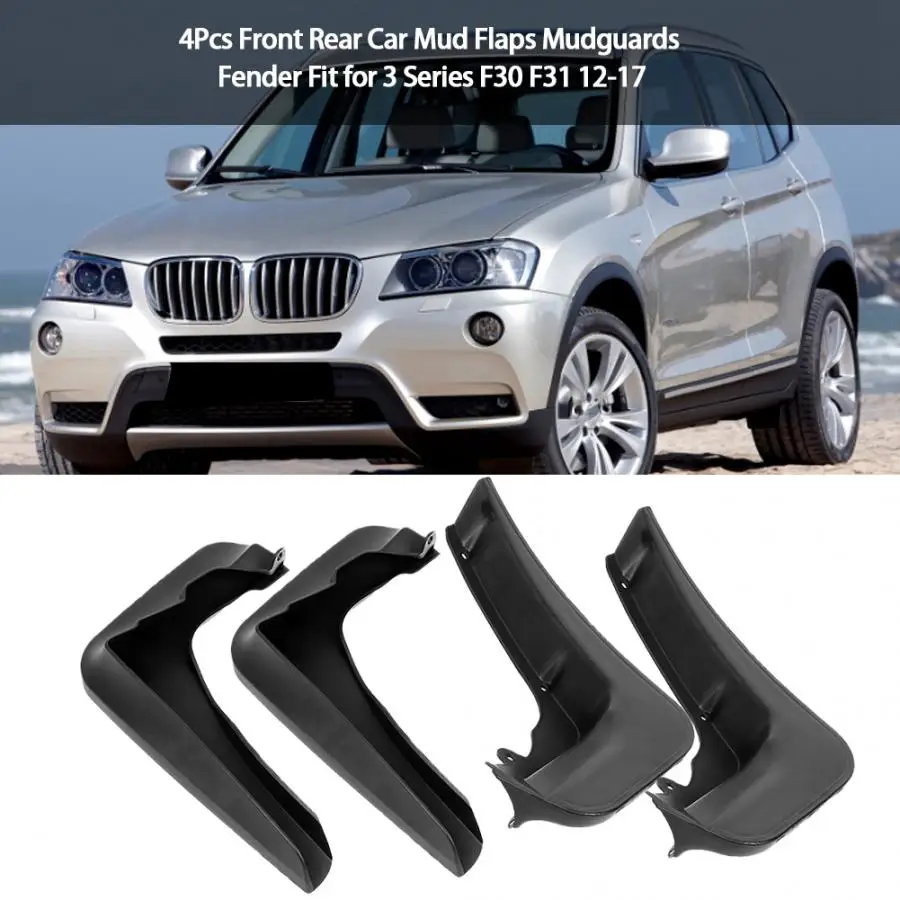 4Pcs Front Rear Car Mud Flaps Mudguards Fender Fit for 3 Series F30 F31 2012- Plastic car accessories