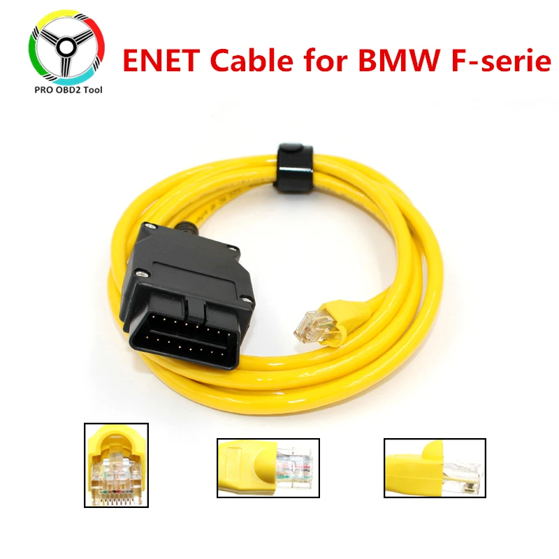 Qualität ENET kabel für BMW F-serie ICOM OBD2 Codierung Diagnose Kabel  Ethernet zu Daten OBDII Codierung Versteckte Daten werkzeug - AliExpress