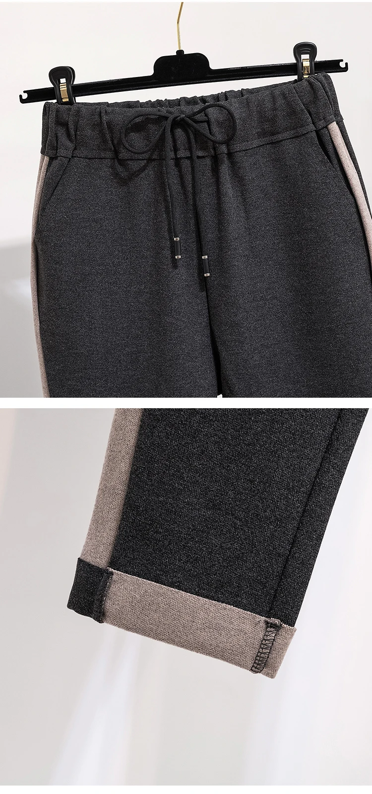 JUJULAND новые зимние осенние брюки с высокой талией женские повседневные брюки-гаремы женские теплые длинные брюки Горячая Распродажа 2056