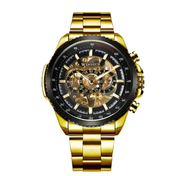 

T-WINNER Automatic Self-Wind Mechanical Watch Men Fashion Design Luminous Hand Waterproof Wristwatch Luxury Horloges Mannen
