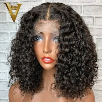 

Short Curly Human Hair Wigs For Women Brazilian Remy 360 Lace Frontal Wig Bob Lace Front Human Hair Wigs Pre Plucked 180 Density