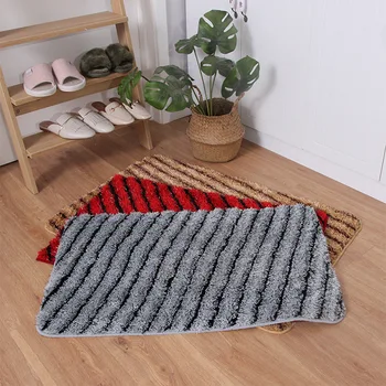 

New Elastic Silk 3D Carpet Mat Thick Washed TPR Bottom Non-Slip Door Mat Home Water Absorbtion Bath Mat Rugs