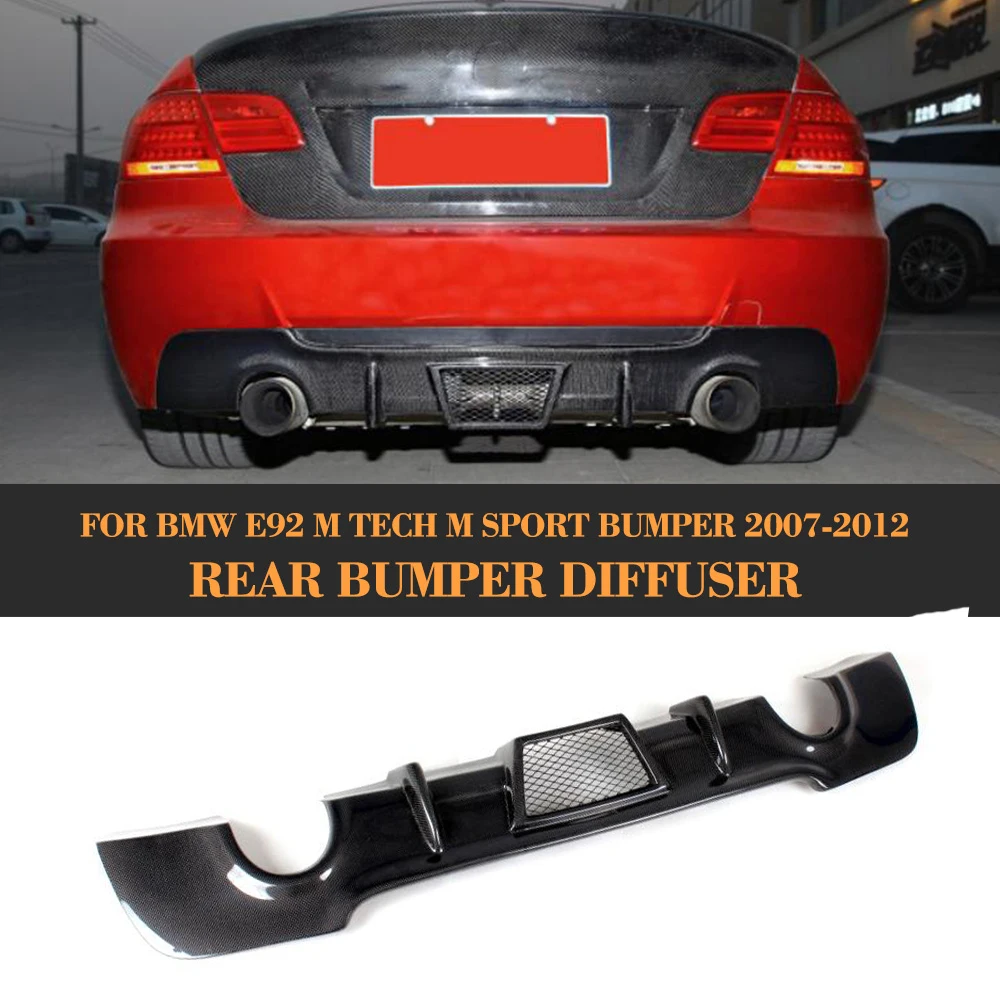 

For E92 E93 Carbon Fiber Rear Diffuser Lip Spoiler for BMW E92 Coupe E93 Convertible M sport Only 2005 - 2011 328i Car Styling
