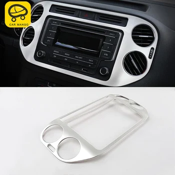 

CARMANGO for VW Volkswagen Tiguan 2010-2016 Car Navigation Center Console Panel Cover Trim Frame Sticker Interior Accessories