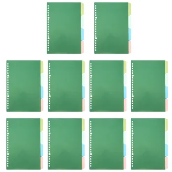 

10 Pcs Practical Lightweight Durable Portable Binder Dividers Loose-leafe Paper Binder Filler Paper for Pupils Students Children