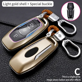 Carbon Fiber Car Smart Key Cover Case Fob Ford Fusion Mondeo Mustang F-150 Explorer Edge Protect Shell 2018 2021 Accessories - Carbon Fiber Car Smart Key Cover Case Fob Ford Fusion Mondeo Mustang F 150 Explorer