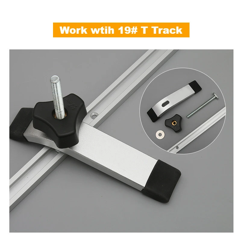 T-Track Hold Down Clamp Woodworking Chute Rail Table Saw Clamps High Strength Aluminum Alloy T Track CNC Router Clamp folding woodworking saw table with quick clamps holding pegs carpentry console mobile portable woodworking benches wx051