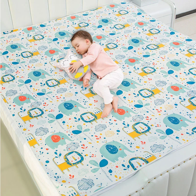 Cotton Baby Nappy Changing Sheet Pads Washable Waterproof Overnight Protection Pad Sheets Floor Game For Children Diaper Mats