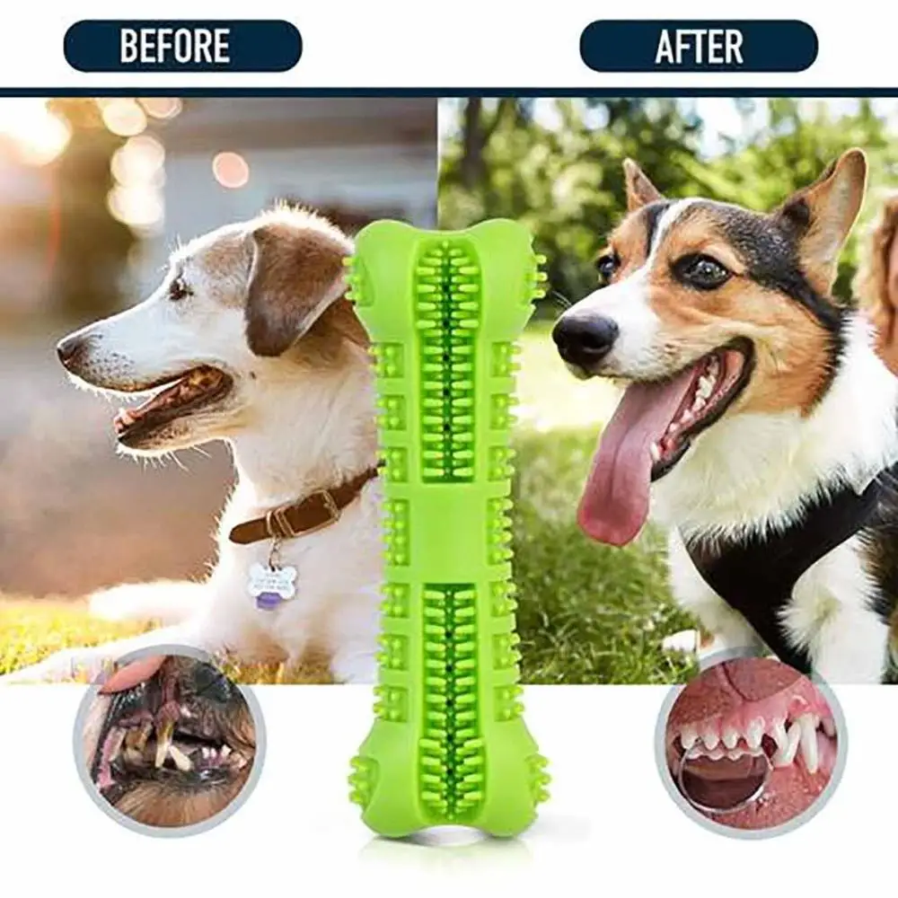 

Pets Toothbrush Silicone Chew Toy Teddy Teeth Cleaning Small Dog Bone Shape Stick Perfect Dog Cleaning Mouth Teeth Products LS*D