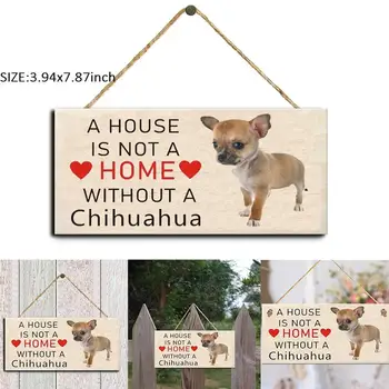 

Rectangular Wooden Pet Tag Dog Wooden Plaque Pendant Dog Tags Animal Sign Plaques Rustic Wall Decor Home Decoration