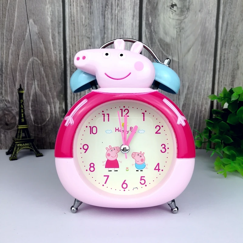 Творческий мультфильм милый поросенок страница Будильник для детей с синхронизации часы прикроватные часы для спальни