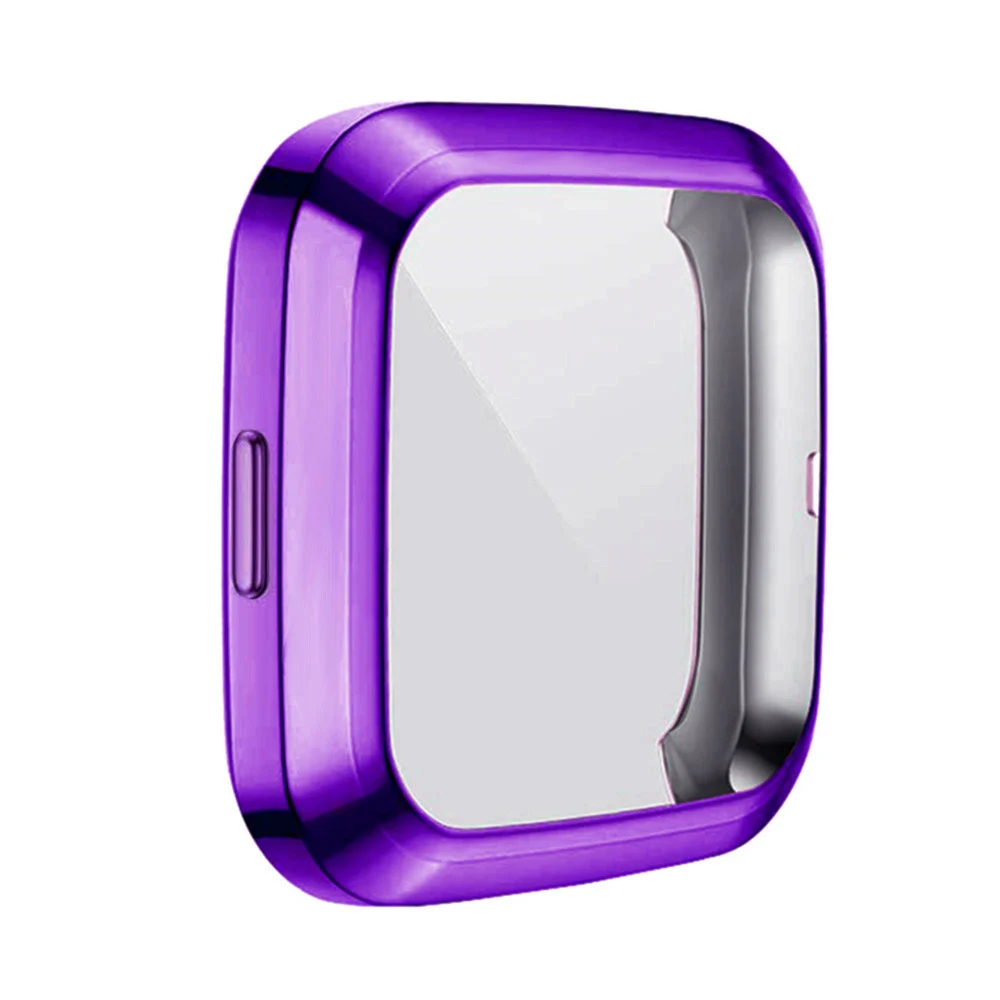 Прочный защитный чехол для часов для Fitbit Versa 2, Высококачественный ТПУ протектор для часов, Сменные аксессуары - Цвет: Purple