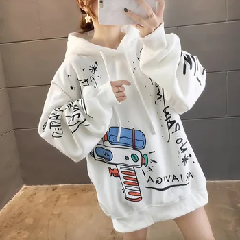 

Sweatshirt Cartoons Harajuku Riverdale Oversized Hoodies Women Coat Stranger Things Casaco Feminino Adventure Time Streetwear