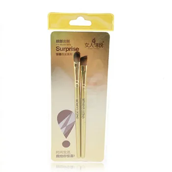 

2PCS Professional Eyes Makeup Brushes Set Wood Handle Eyeshadow Eyebrow Eyeliner Blending Powder Smudge Brush Maquiagem