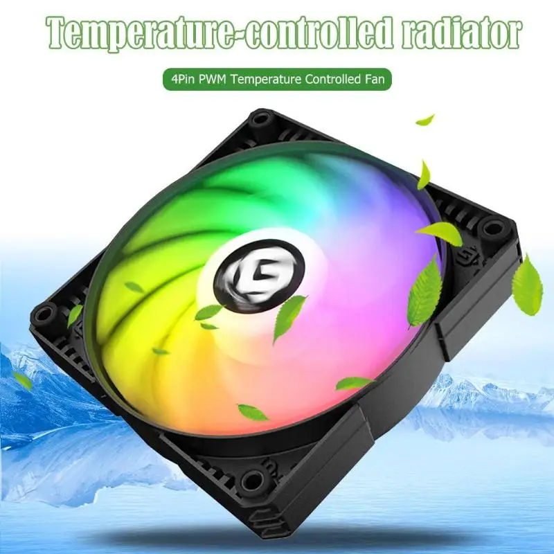 Billige MG 120mm 140mm 12v Wunderschönen PC Computer Fall Dual LED Ring Multicolor Lüfter DRGB 4Pin PWM Chassis Fernbedienung Kühler