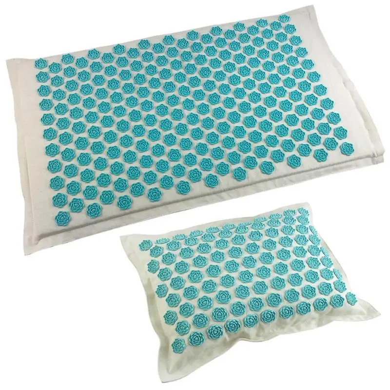 

1 Set Yoga Mat Acupuncture Massage Cushion Mat Relieve Stress Back Pain with Pillow Lotus Spike Massage and Relaxation