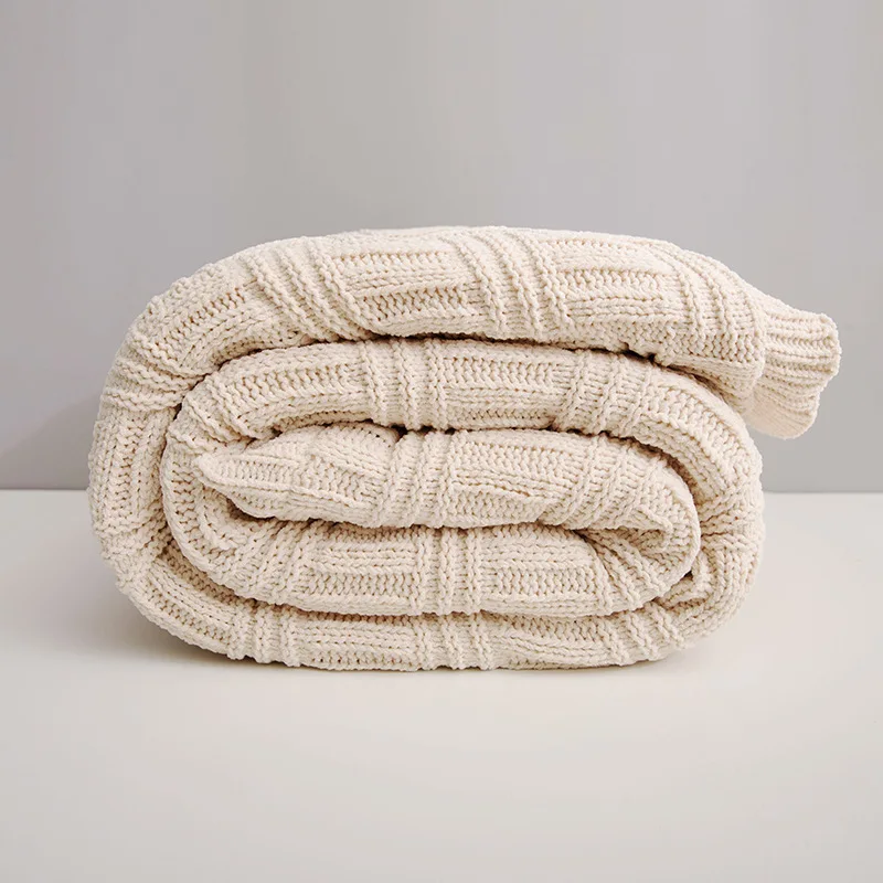 Скандинавское модное женское кашемировое Двухслойное одеяло для офиса, вязаное зимнее теплое одеяло для кровати, дивана - Цвет: No.5