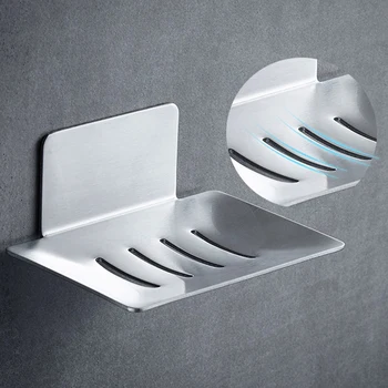 

Storage Rack Durable Hollow Punch Free Practical Stainless Steel Sponge Drain Rack for Kitchen Home Bathroom Accessories A35