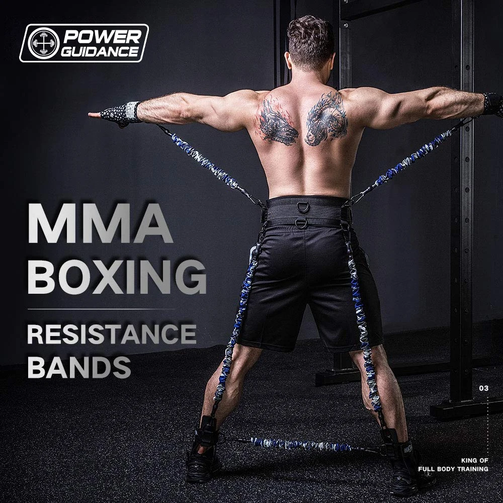 300LB Boxing Taekwondo Jump Resistance Bands Set Leg Arm Strength Training Equipment Explosive Force Pull Rope Belt | Спорт и