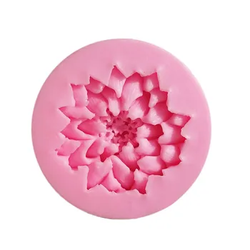 

3D Beautiful Lotus Chrysanthemum Wedding Cake Decoration Tool DIY Baking Fudge Silicone Mold Soap Mold Pink