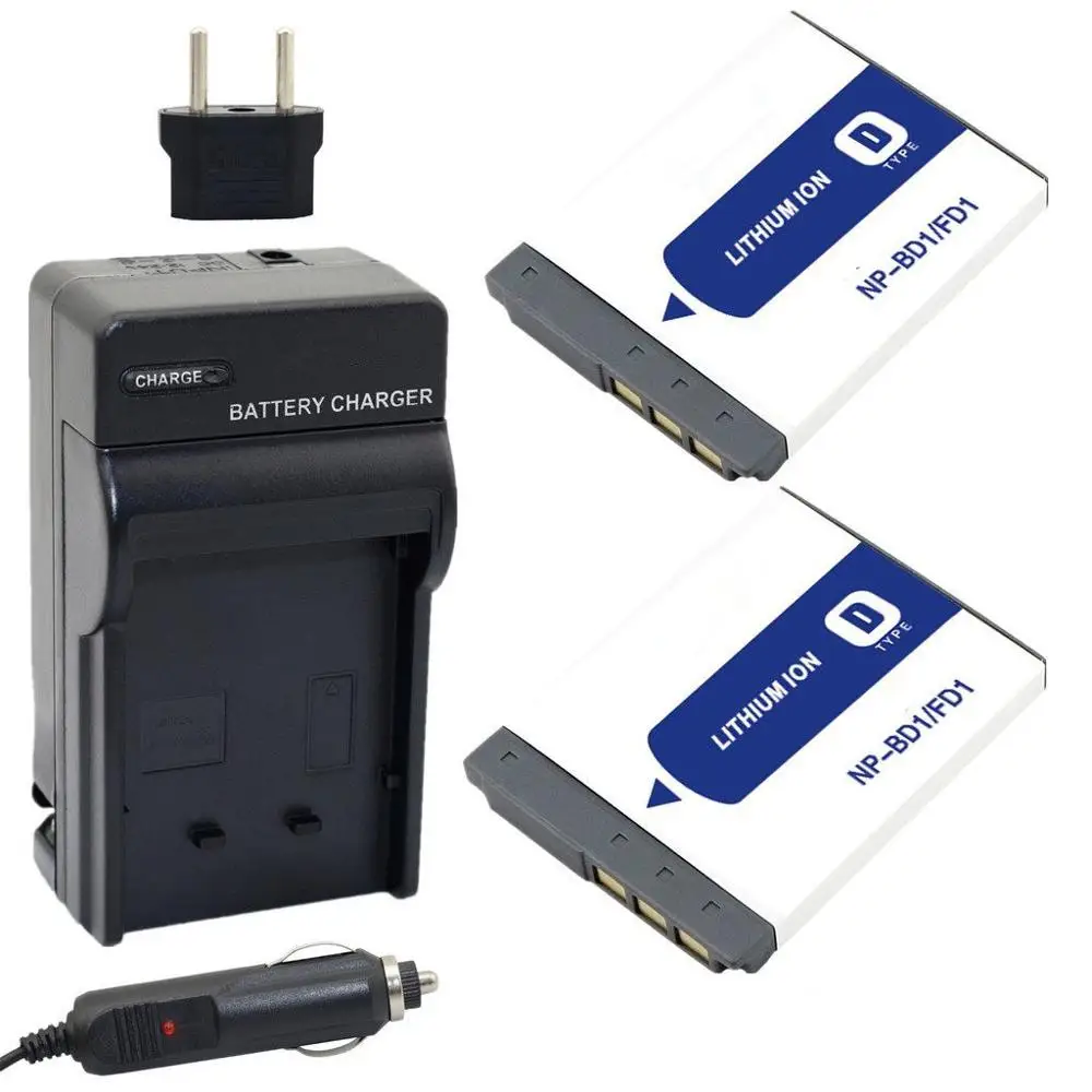 Черный NP-FD1 NP-BD1 BD1 FD1 Батарея+ Зарядное устройство для sony Cybershot DSC-T2 G3 T70 DSC-T75 DSC-T77 DSC-T200 T300 T500 T700 T90 T900 TX1 - Цвет: Черный