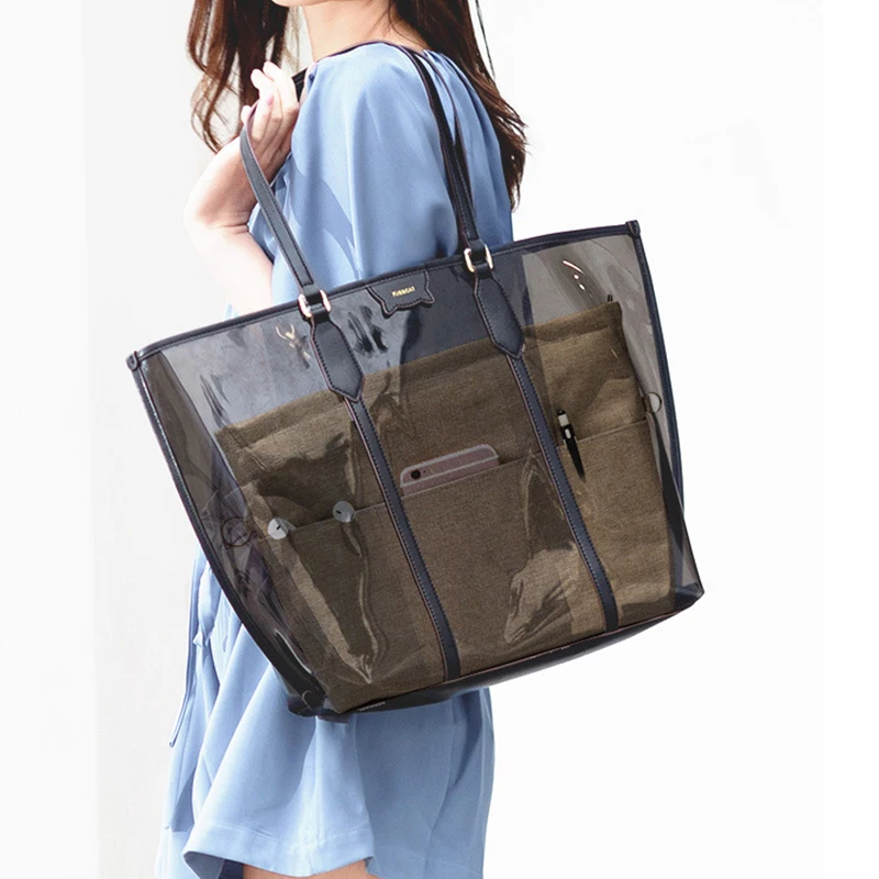 BAMADER Tote Cosmetic Bag Suitable for Women Brand Bag High Quality Oxford Cloth Make Up Organizer Insert Bag Travel Inner Purse