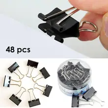 48 шт. 25 мм зажим для хранения документов с длинным хвостом офисные принадлежности металлический зажим ласточкин хвост# BW