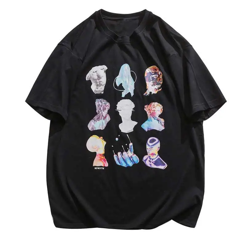 

Pornhub Funny Michelangelo Statue of David Print Short Sleeve Tees Shirts Streetwear Harajuku Hip Hop Casual Summer Tshirts Top