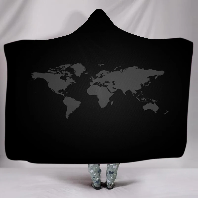 Коврик для йоги с капюшоном Одеяло s Волшебная Шляпа одеяло толстый двухслойный плюш 3D цифровая печать Карта Серия на заказ DIY печать