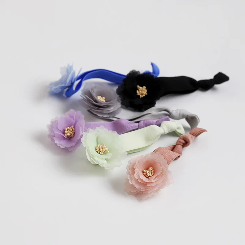 Цветочная повязка для волос Weep Yafeng Fresh Camellia, ремешок для переноски, повязка для волос двойного назначения, милая для завязывания волос, конский хвост, Meatball Head Hai