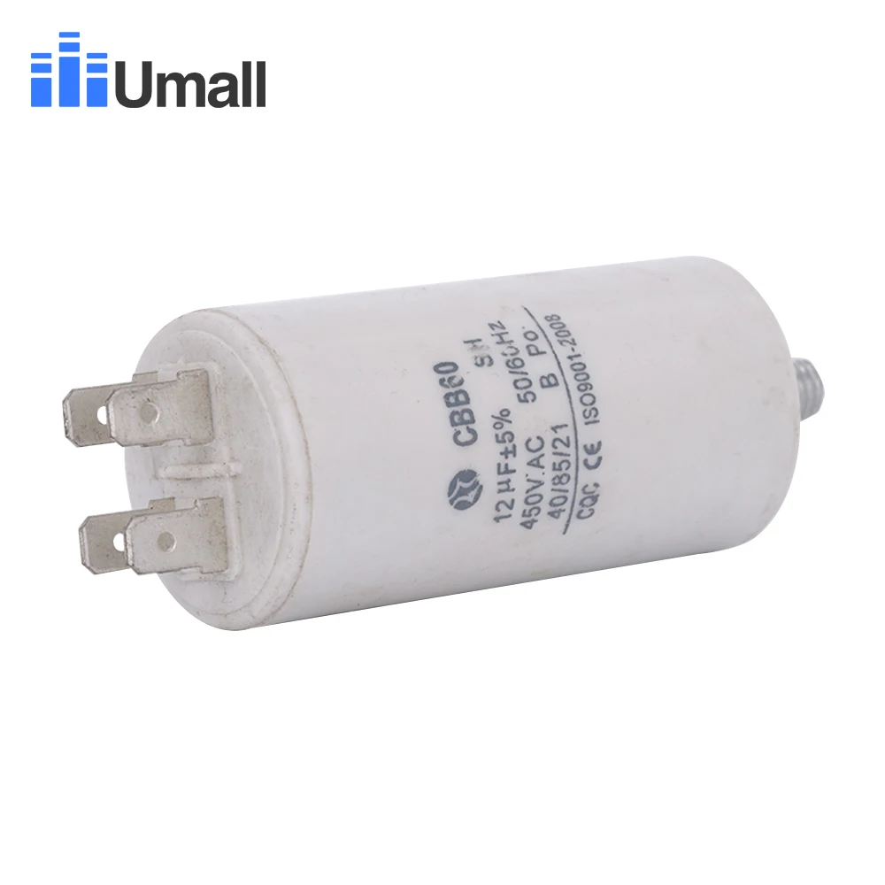 CBB60 450V AC 12 мкФ ходовой двигатель стартовый конденсатор четыре 4 контакта с нижним