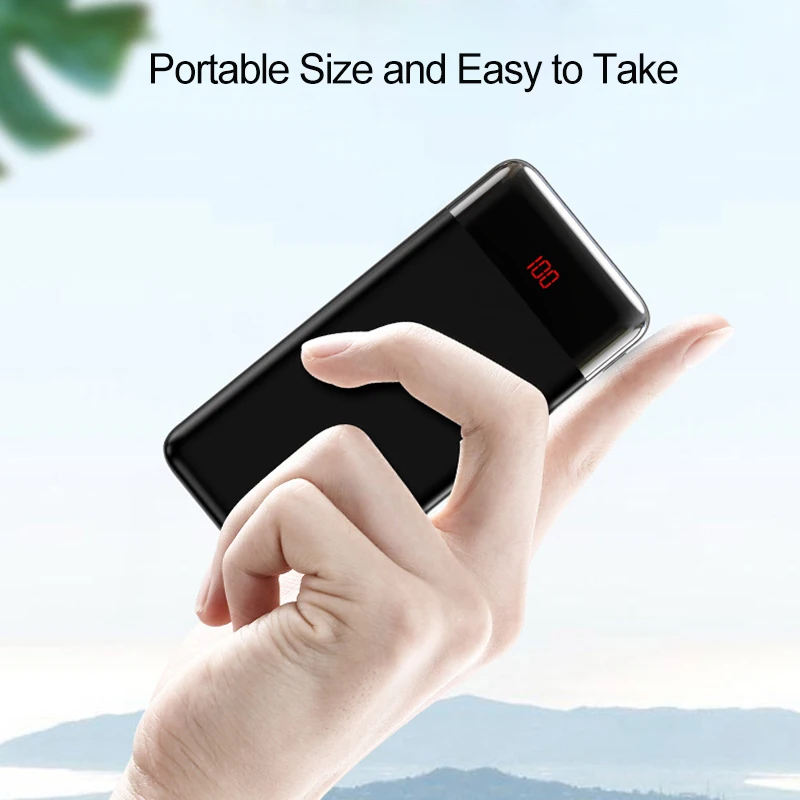 30000mAh большой емкости банк питания USB с двумя выходами внешний аккумулятор телефон зарядное устройство повербанк для iPhone Xiaomi