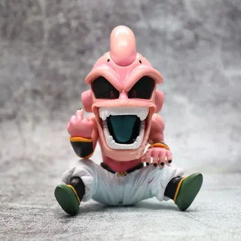 

Dragon Ball Z 4 Types 13CM Majin Buu Bad Taste Cute Ver. Boo Freeza frieza Middle Finger Q Sitting PVC Action Figure DBZ Goku
