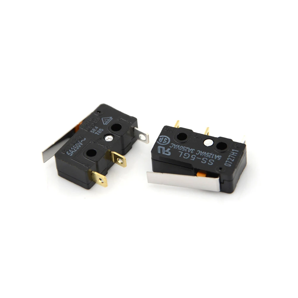 

2pcs/lot Limit Micro Switch SS-5GL 3D Printers Parts Microswitch Mini Mouse Button Fretting Part Copper Accessories