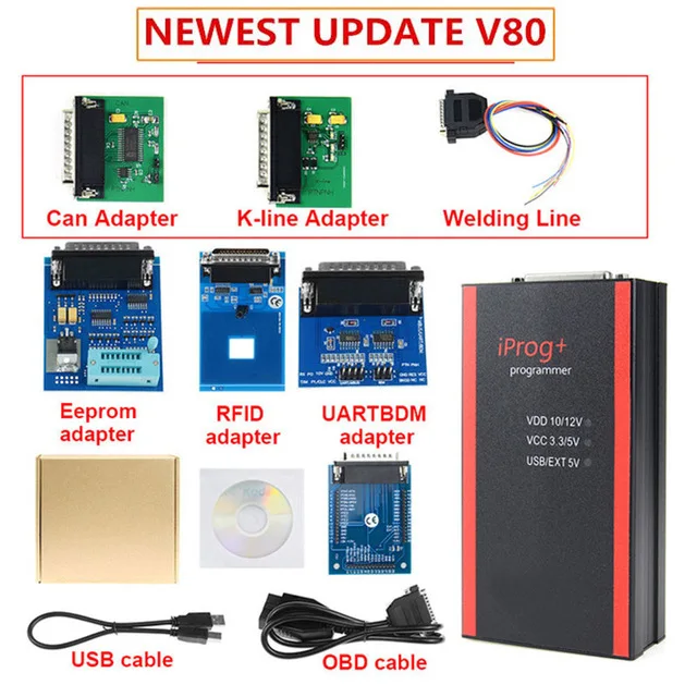 as picture v80 Iprog+ программатор поддержка IMMO+ коррекция пробега+ сброс подушки безопасности Iprog Pro до Замена Carprog/Digiprog/Tango - Цвет: as picture