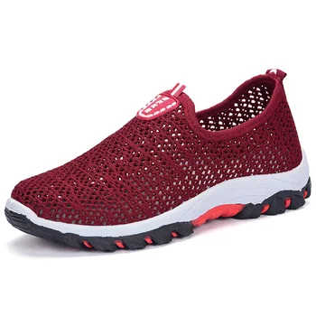 

Summer single shoes female breathable mesh face mother shoes soft bottom sports casual shoes